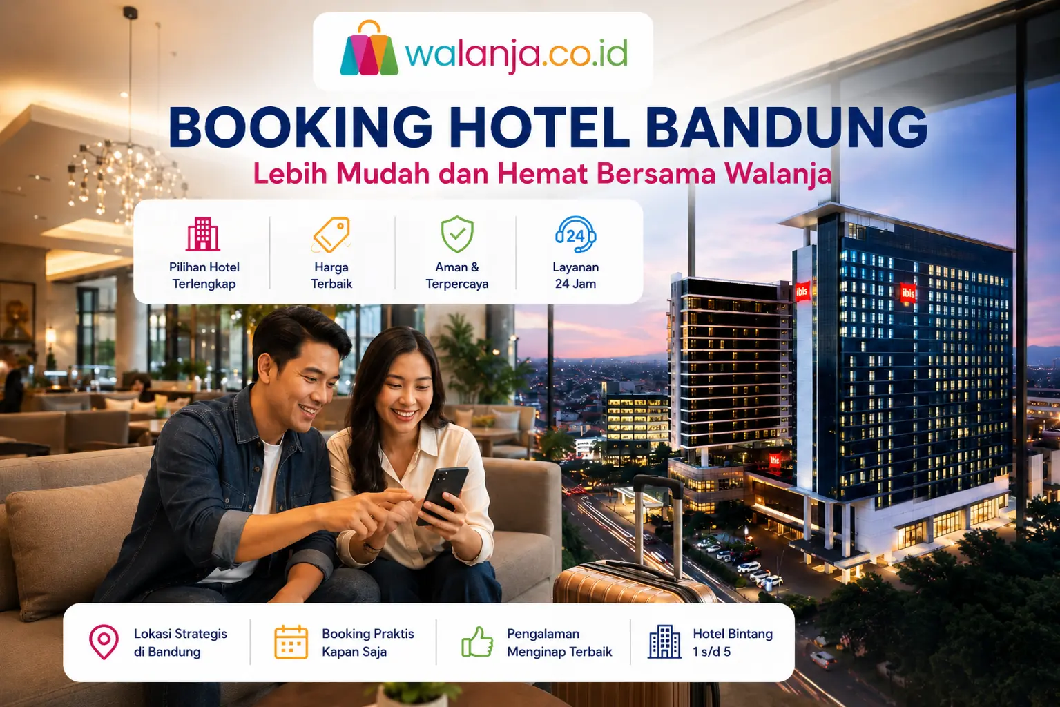 Booking hotel Bandung mudah dan hemat menggunakan aplikasi Walanja