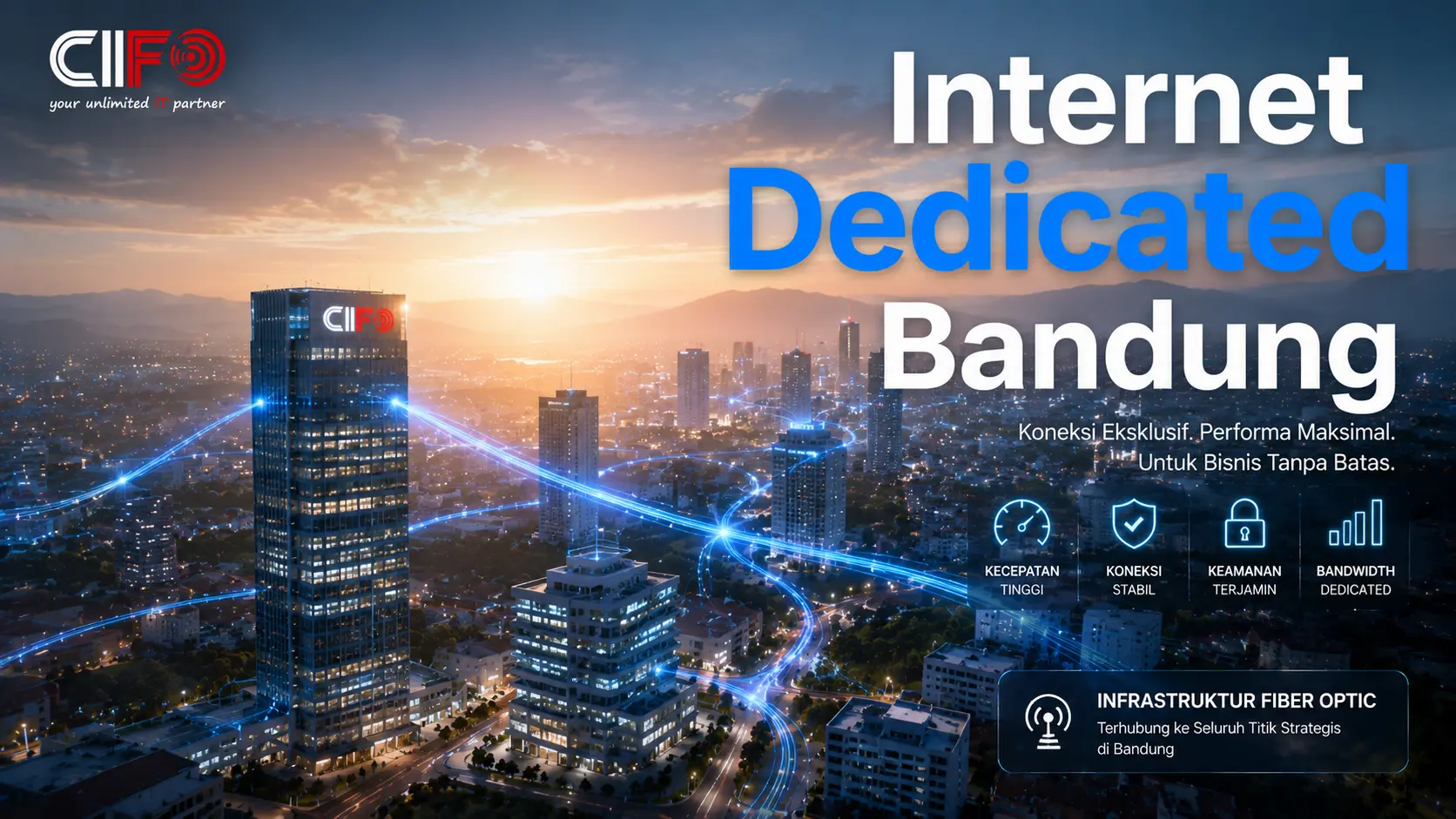 Internet Dedicated Bandung dari CIFO menghadirkan konektivitas premium untuk perusahaan.