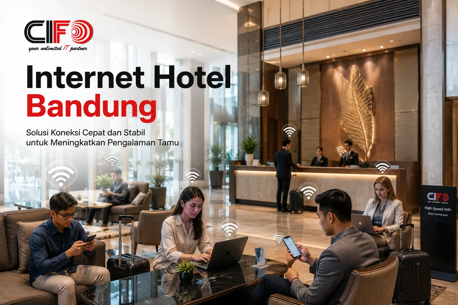 Internet hotel Bandung dengan jaringan fiber optic dan WiFi enterprise dari CIFO