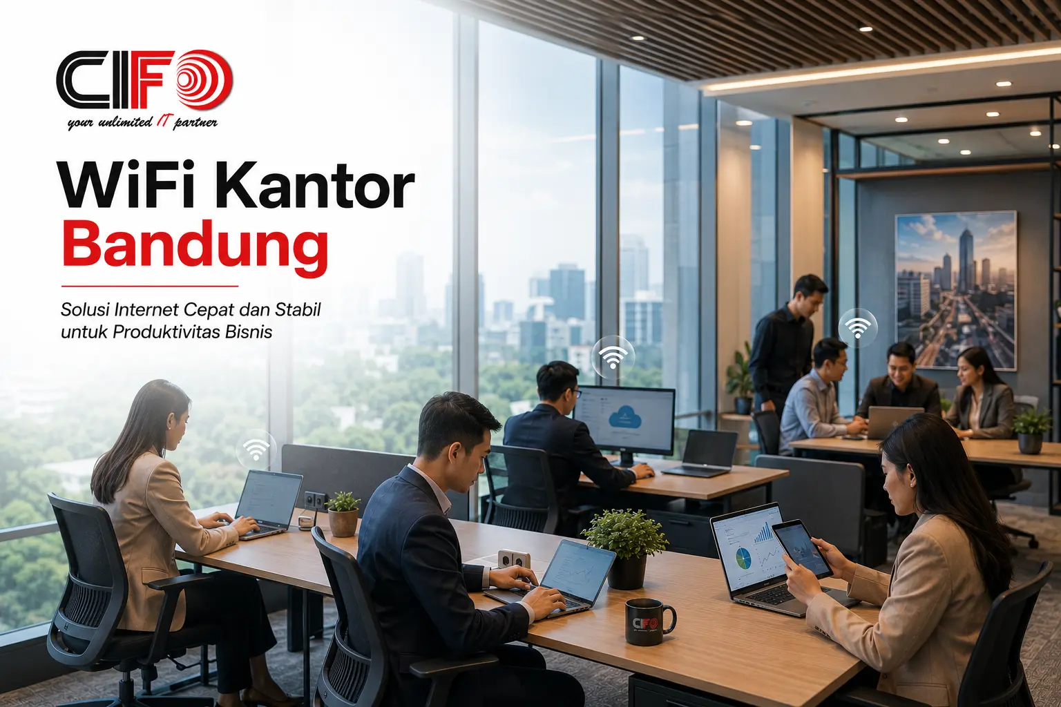 WiFi kantor Bandung dengan jaringan enterprise dari CIFO.
